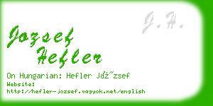 jozsef hefler business card